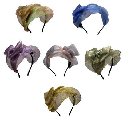 Mesh Lace Hairband Female Mesh Caps Formal Event Headband Wedding Banquet Props
