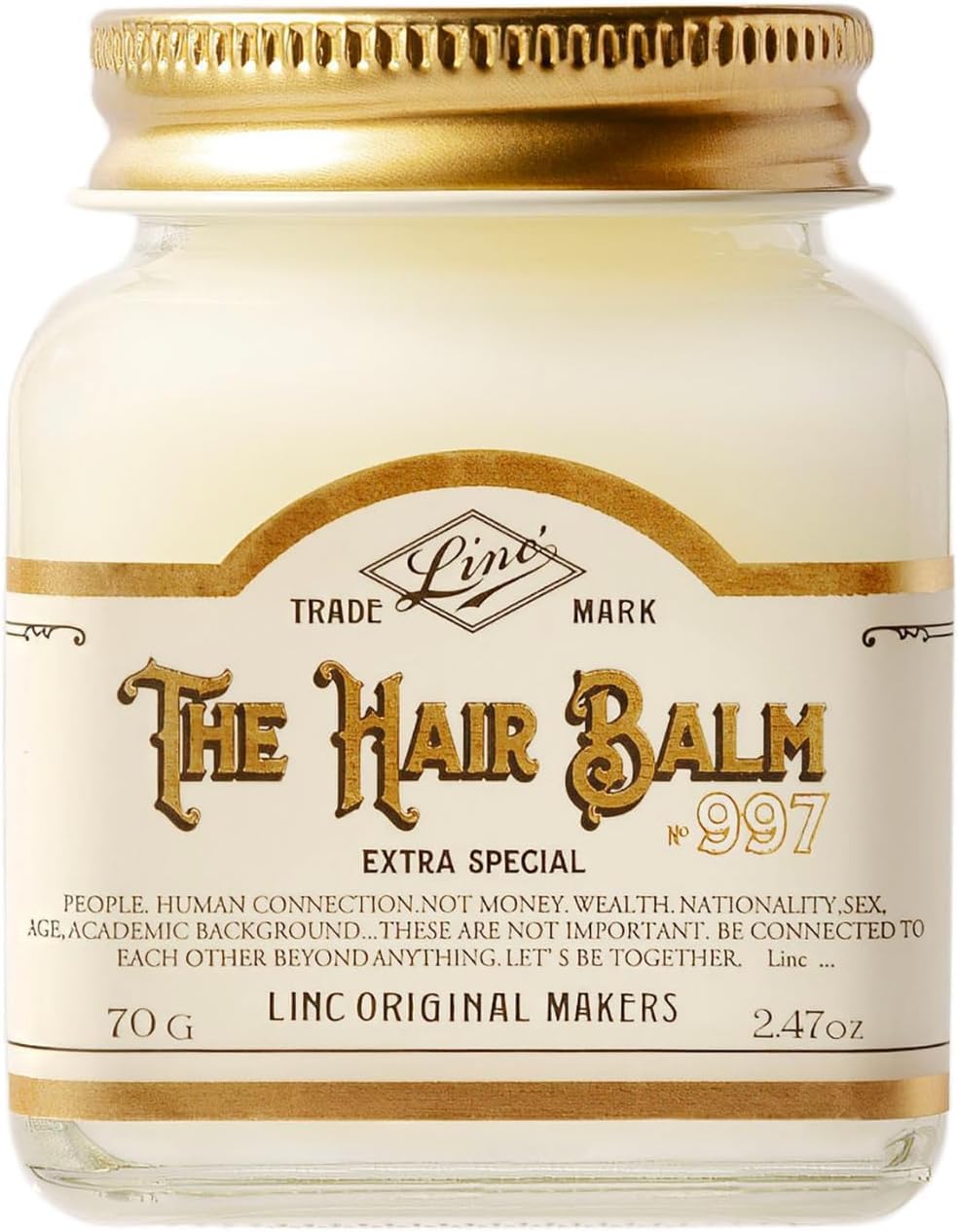 LINC ORIGINAL MAKERS Hair Balm Styling Hair Cream HAIR BALM 997 Hair Care Cosmetics Gift Present (70g)