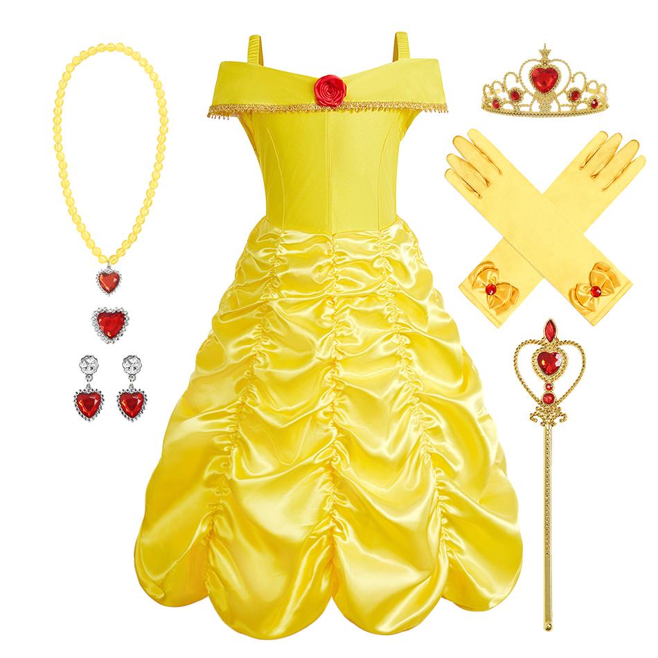 Cinderella Anna Elsa Costume Children Princess Dress for Girls Kids Cosplay Snow White Christmas Carnival Party Disguise Outfit