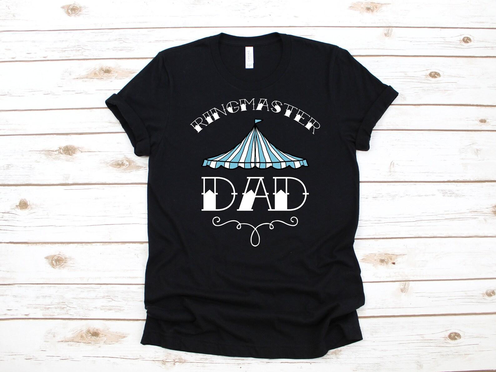 Ringmaster Dad Circus Teal Pastel Shirt Carnival Birthday Party T Shirt Gift Tee XL