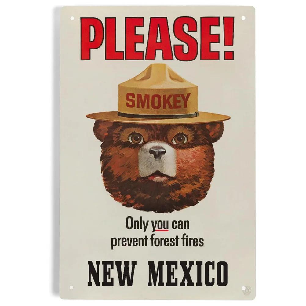 Warning Metal Tin Signs Plaque Prevent WildFires Wall Decoration Vintage Iron Painting Art Posters for Forest Home Cafe Club Bar