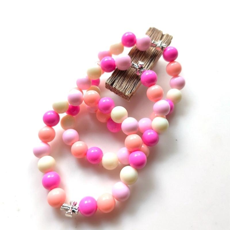 Unisex Handchain Meditation Bead Bracelet Smooth Round Beads Wristband Adjustable Size Bangles Accessory for Men Women