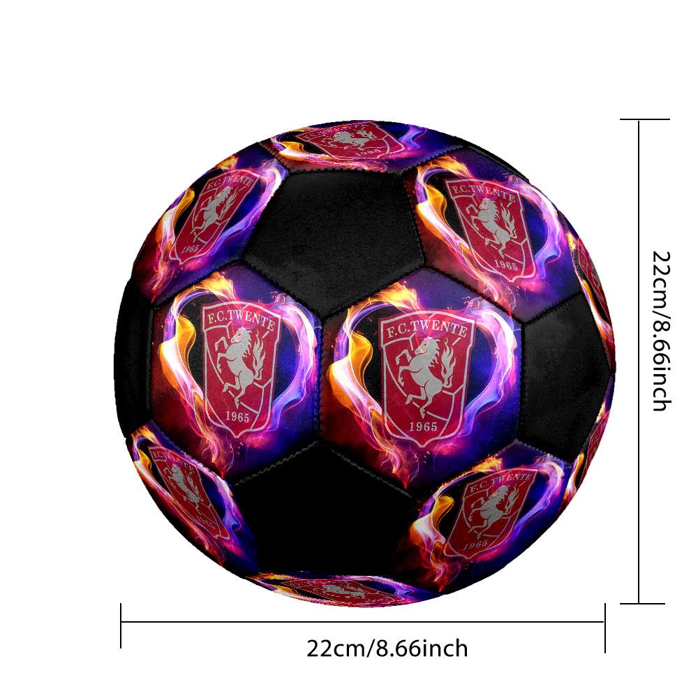 1PC F.C. Twente size 5 soccer ball PrahaIndoor Soccer Ball Colorful All Ages Machine Stitched PVC Competition Ready Durable High-Bounce
