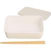 Yamanaka Lacquer Bento Single 600ml Microwave and Dishwasher for Men and IV Made in Box, Tier, Capacity, Safe, Women, "bitie" Simple, (Ivory), Japan,