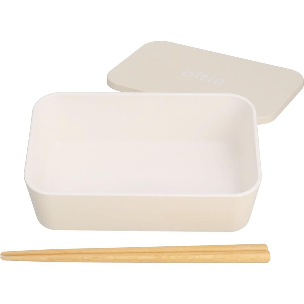 Yamanaka Lacquer Bento Single 600ml Microwave and Dishwasher for Men and IV Made in Box, Tier, Capacity, Safe, Women, "bitie" Simple, (Ivory), Japan,