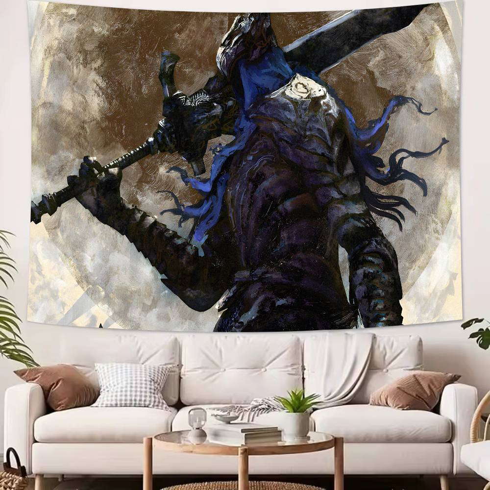 TOP Soul Like Action Game Cool Soul Dark AArtoriasS Knight the AAbysswalkerS Large Tapestry Wall Rugs Dorm Art Home Decor Wall