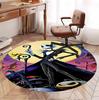 The Nightmare Before Christmas Pattern Round Rug, Indoor/Outdoor Mat, for Picnic, Gameroom, Bedroom, Office, Living Room, Home Decor Carpet, Birthday 