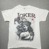 DGA Joker Grafisch T-shirt Heren Maat M Wit Fair Skelet Suikerschedel Tattoo