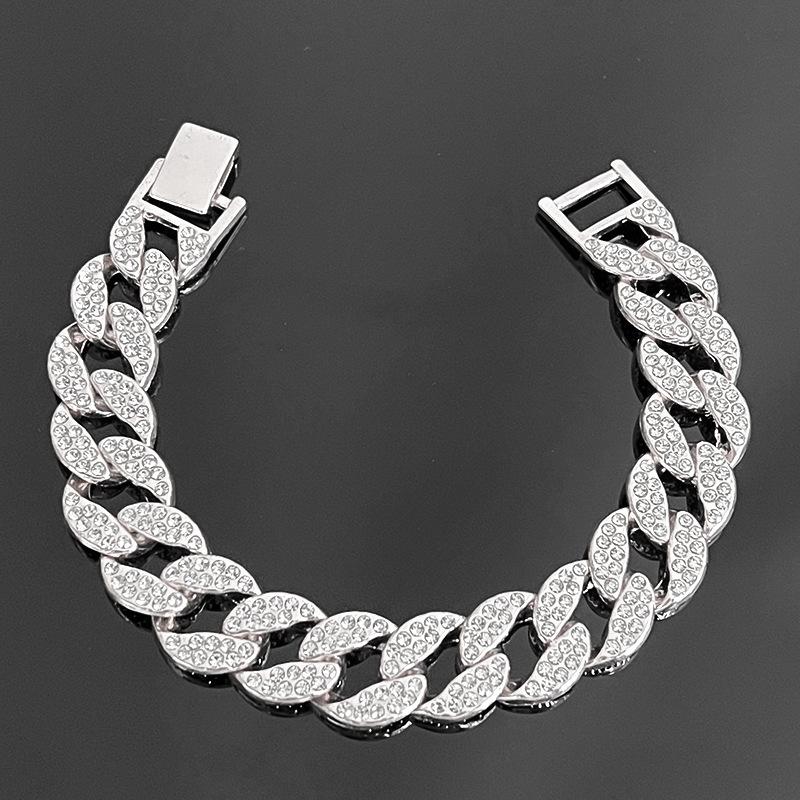 Bracelet Hip Hop Dominance 15mm Cuban Bracelet Men's High End Sensation Handmade