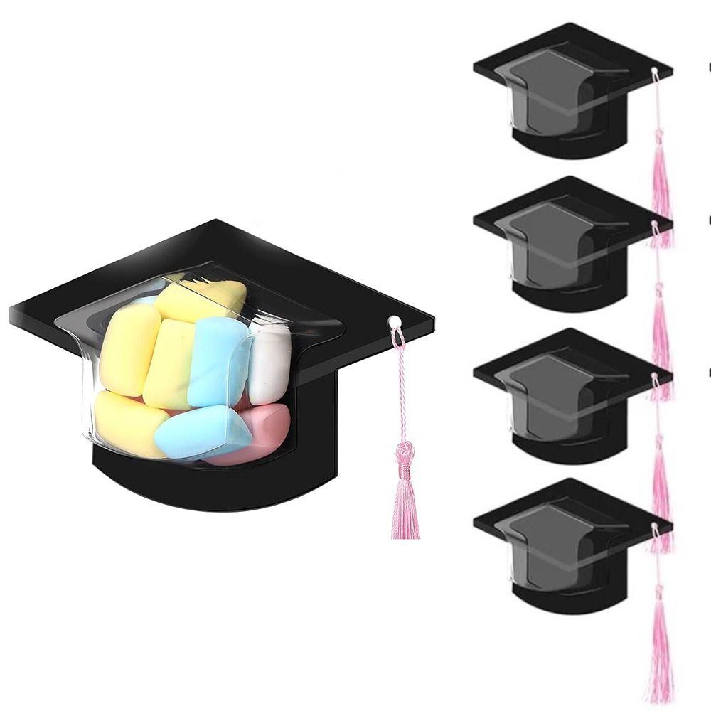 1/5/10PCS With Tassel Graduation Cap Candy Card Clear Greeting Card  Graduation Party
