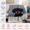 Cute Dachshund Flannel Blanket Warm Soft Halloween Christmas Couch Warm Cozy Decorative Decor Gift for All Season
