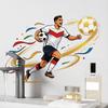 Soccer Player Wall Decal for Kids Bedroom Living Room Home Decoration Removable Vinyl Sticker Sports Theme Wall Art for Playroom