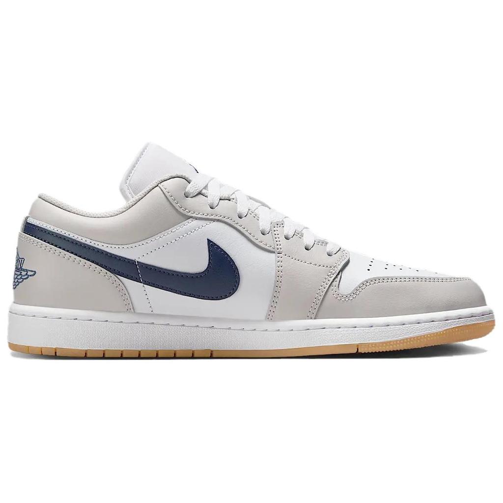 New JORDAN 1 Low Midnight Navy Neutral Grey 553558-146