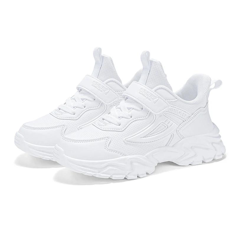 White Kids Sneakers Breathable Lightweight Non-slip Children's Running Shoes for Boys Girls Outdoor Sports Casual Walking