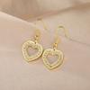 Stainless Steel Clear Zircon Heart Women's Earrings Drop Dangle Earrings Jewelry 2026 Trend Mother's Day Gift Wholesale
