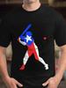 Męskie Koszulki Baseballowe Puerto Rico Nadruk 3D Casualowe Krótki Rękaw Okrągły Dekolt T-shirt Top Letnia Moda Oversize T-shirt Dla Mężczyzn