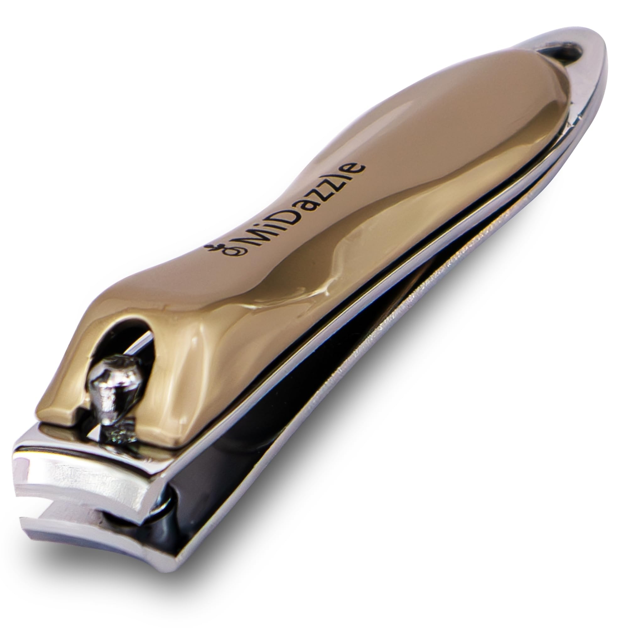 Midazzle Nail Clipper 1 Piece with Curved Nail File, Anti-Slip Grip for Men & Women | Stainless Steel Nail Trimmer for Fingernails & Toenails | Nail