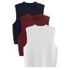 Women's Slim-Fit Sleeveless Knit Vest with Half-High Collar