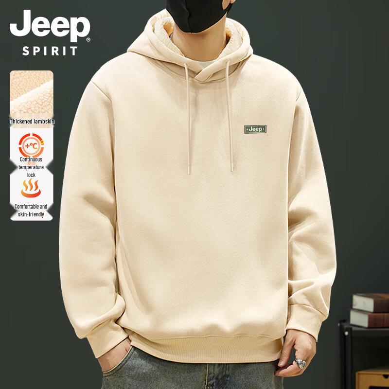

JEEP SPIRIT Men s Sherpa Lined Hooded Sweatshirt XL