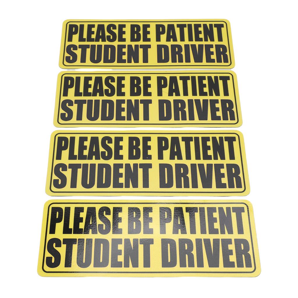 4KS Nová samolepka pro řidiče Bezpečnostní varování Magnetická značka Student řidič Reflexní nálepka pro začínajícího řidiče Univerzální pro