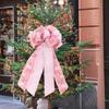 Large Size Christmas Tree Bowknot Double Layer Present Ribbon Knot Christmas Wreath Bow  Wedding