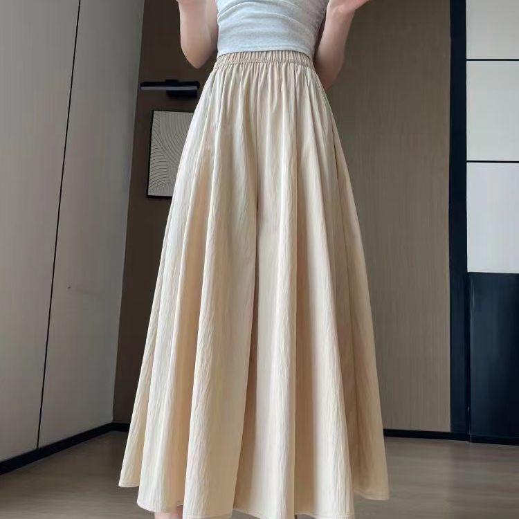 Plus Size Women's High-Waisted Wide-Leg Casual Summer Pants