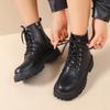New Black Cool Fashion Martin Boots Women's British Style In Platform Women's Boots New Large Size Wind Small Short Boots
