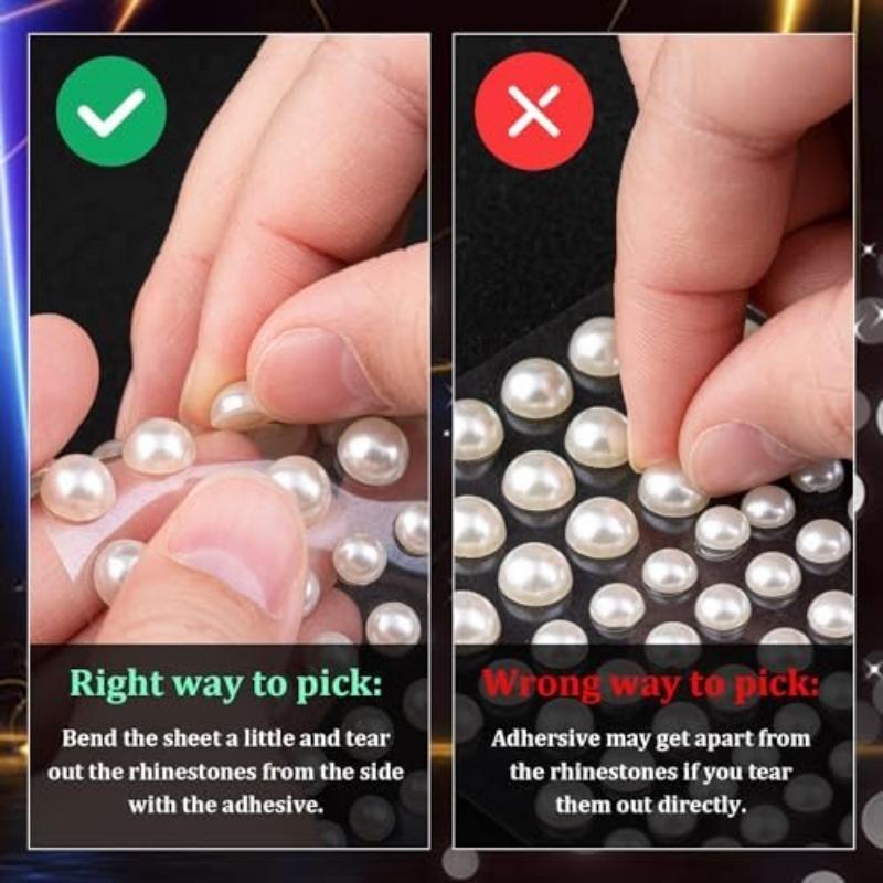 DIY Face Pearl Sticker Facial Decoration Pearl Paster Decorative Beads Patch Jewelry Making Materials Convenient Accessories