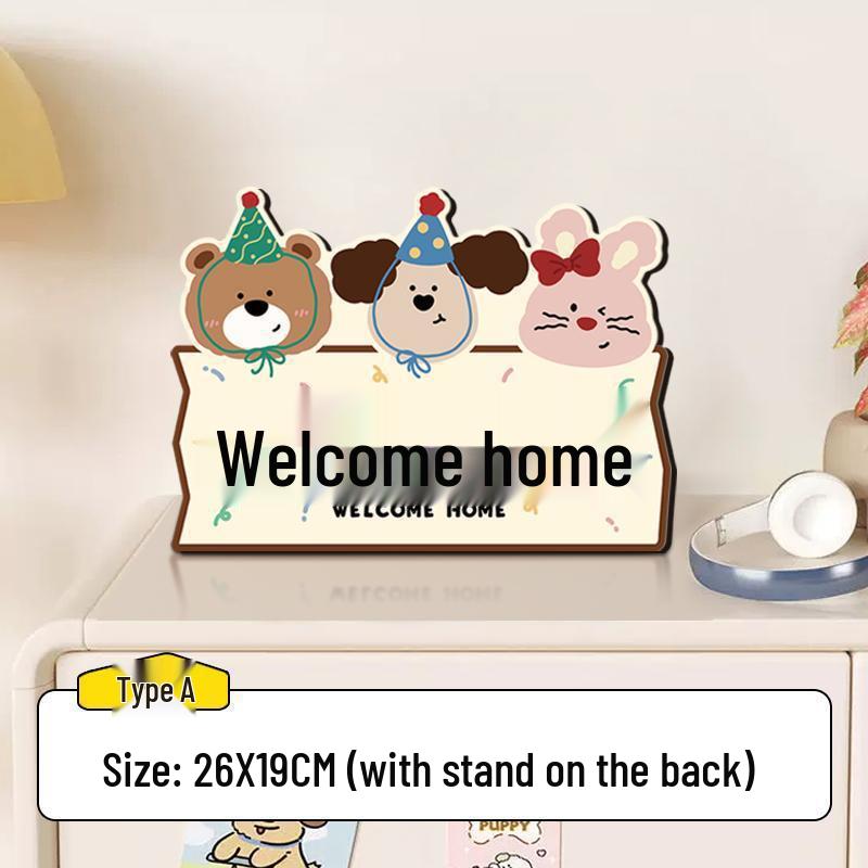 Charming Cartoon Decorative Entryway Ornaments for Home Welcome Decor