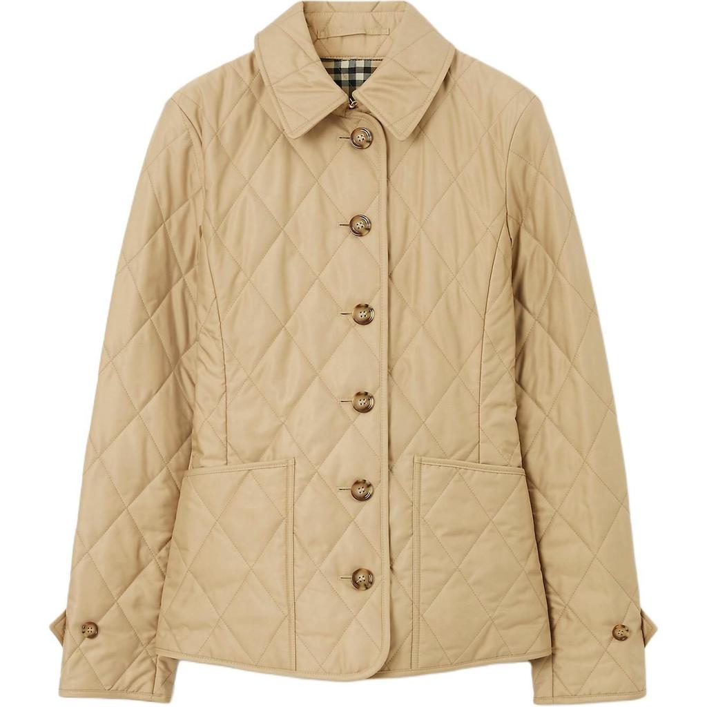 Burberry Jacket Slim Fit Women's Khaki Beige 80498681