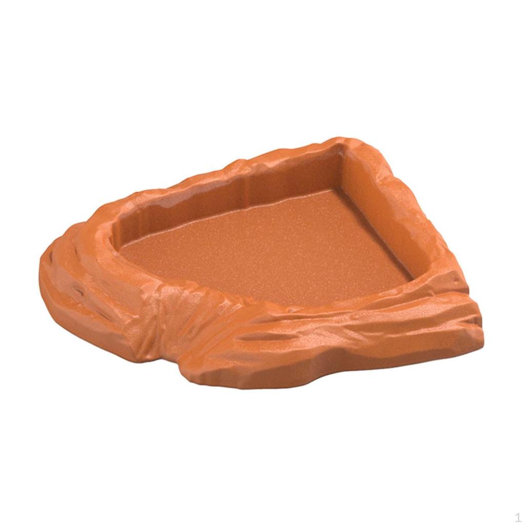 Corner Reptile Feeder, Multi-purpose Water Bowl for Terrariums, Turtles, Chameleons, And