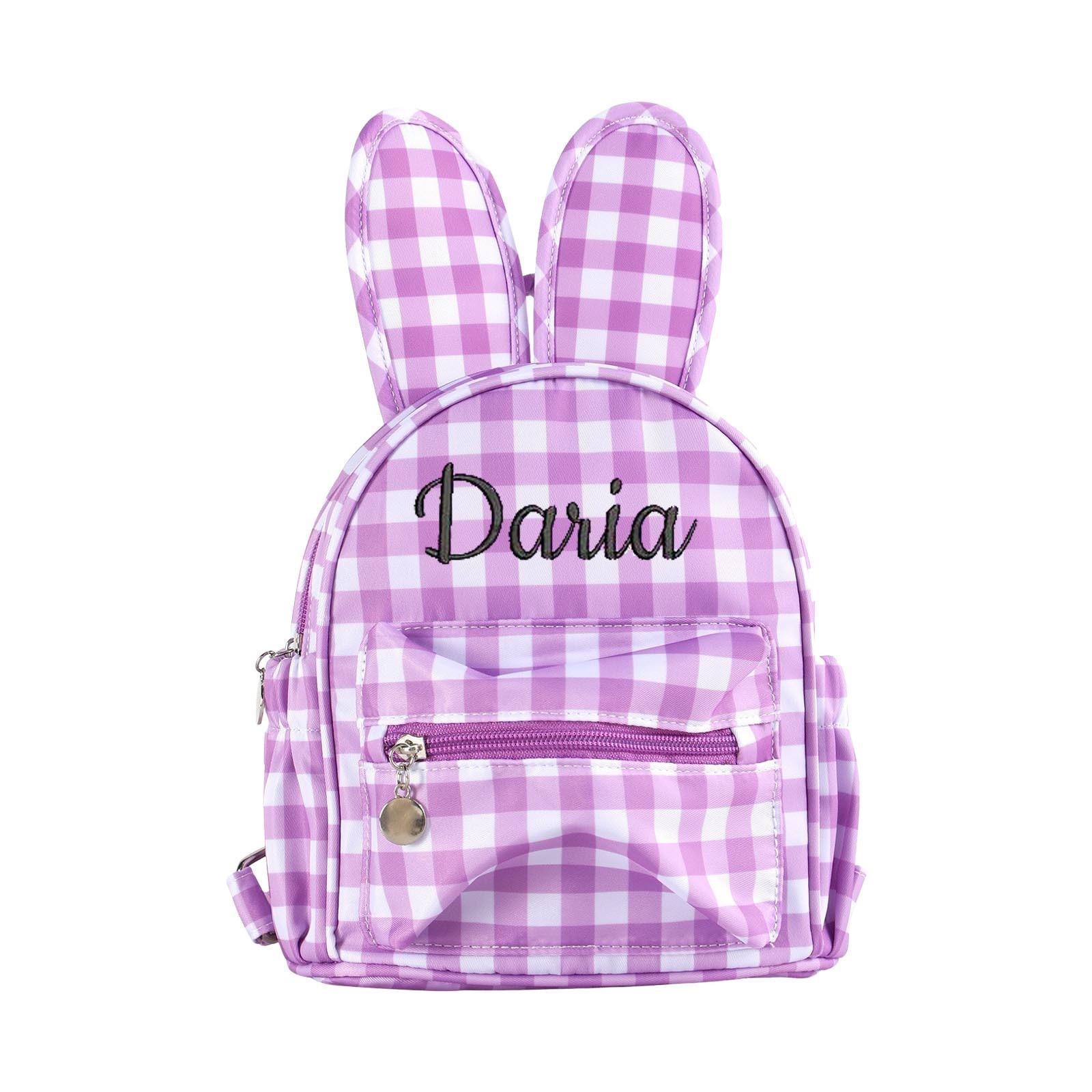 

Персонализированная вышитая именной школьная сумка портативный рюкзак для учеников начальной школы One Size фиолетовый