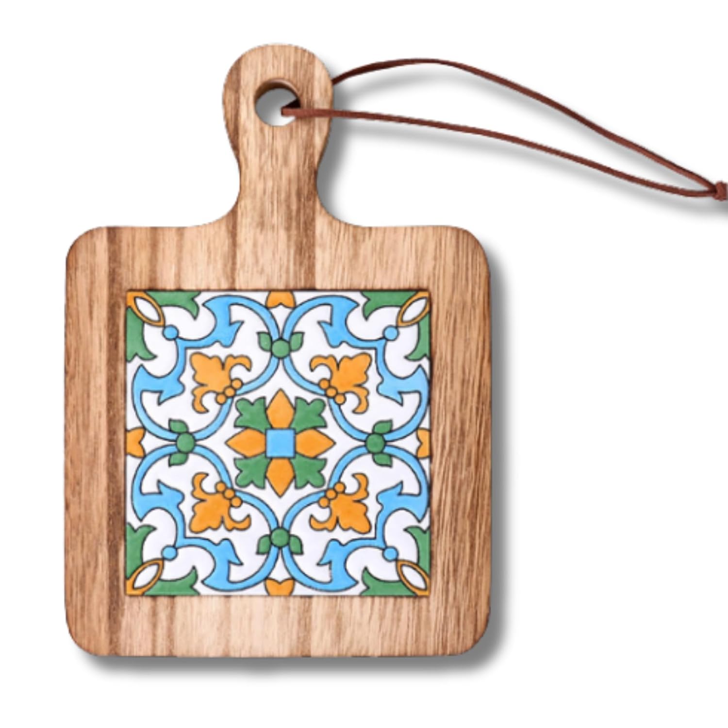 Wooden Trivet Tile Coaster Heat Resistant Nordic Stylish Insulation Pot Mat Restaurant Cafe Camping (type-C)