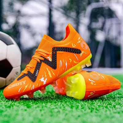 Chaussures de Football pour hommes TF/FG, bottes de Football à cheville haute pour adolescents et adultes, baskets de Match d'entraînement en herbe 35-45