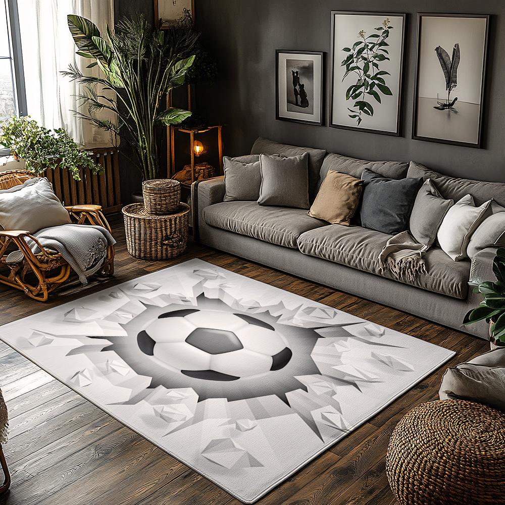 

Tuniu Geometric Black White Floor Carpet Rug Mat for Living Room Bedroom Decor 50cm x 80cm