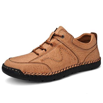 Handmade Leather Shoes Casual Men Shoes Comfortable Cow Leather Shoes Men Loafers Moccasins Tooling Shoes