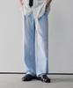 Awodeijeu Cool Linen Breeze Semi-Wide Denim Pants [Light Blue]