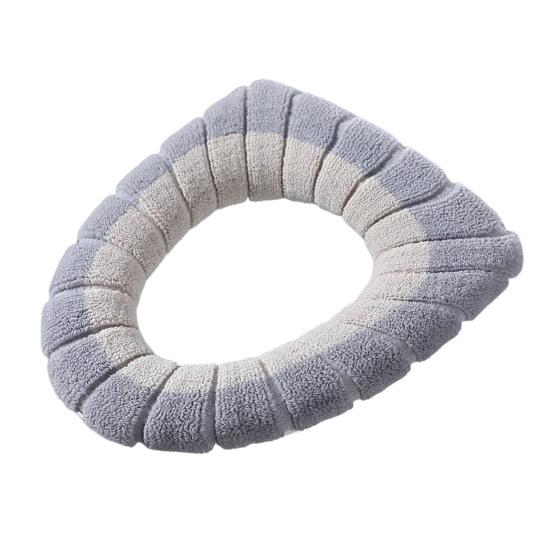Toilet Seat Cover Mat Soft Velvet Fabric Universal Bathroom Toilet Seat Cover Washable Closestool