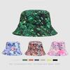 Hat Versatile Style Leaf Printing Womens Sunshade Hatscaps Fishermans