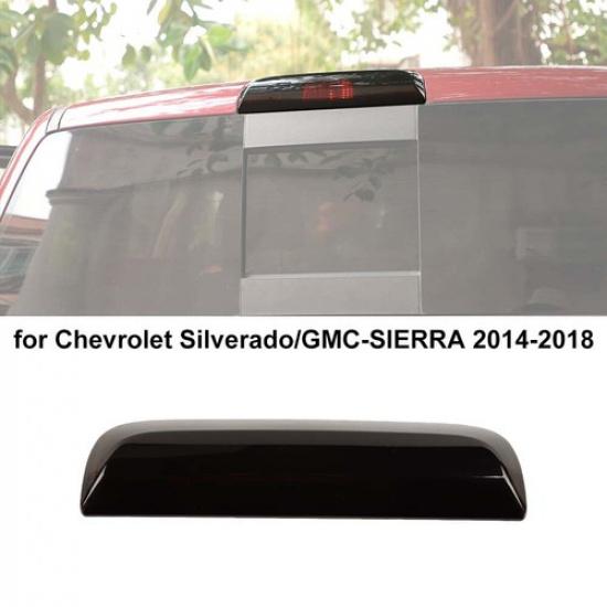 Rear Back 3rd High Brake Light Cover Trim For Silverado/Sierra 14-18Smoked Black