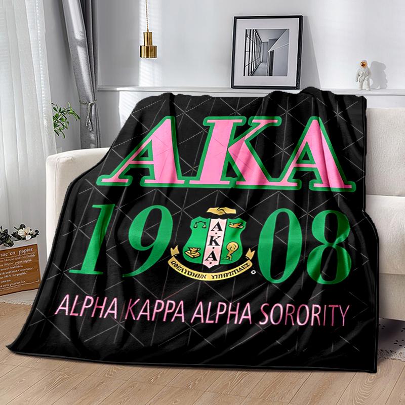 1pc Blanket AKA Logo5 Print Design, Lightweight Blanket for Sofa, Bed- Soft &Warm, Gift for All Seasons like Christmas, Halloween