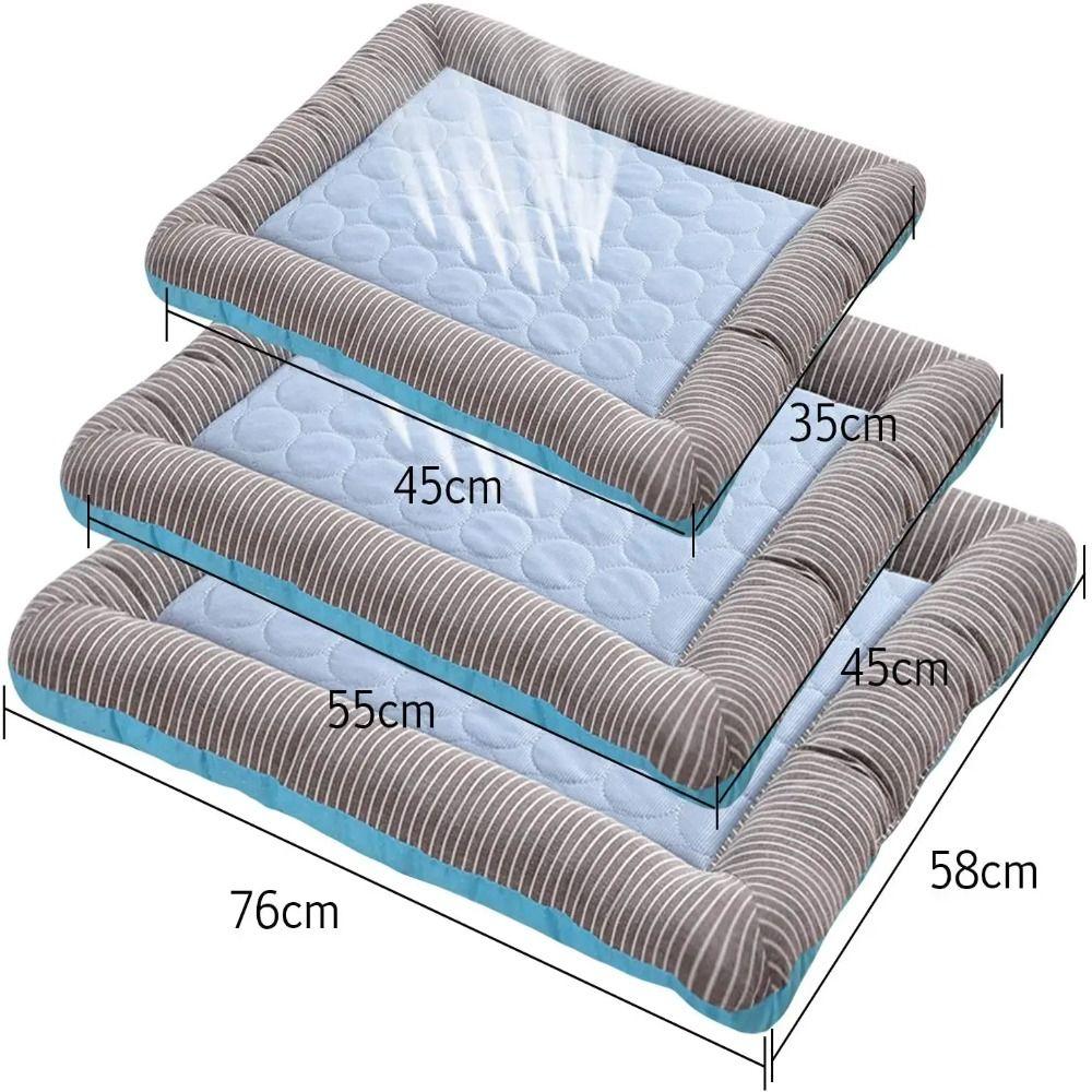 Chladicí podložka na postel pro psy a kočky z materiálu Ice Silk, měkká letní podložka na spaní pro štěňata a koťata, prodyšné hnízdo pro mazlíčky, deka pro mazlíčky