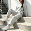 Gym Workout Clothing Women's Two Piece Tracksuit Set, Long Sleeve Hoodie & High Waisted Soft Set Joggers Sweatpants, Casual Sportswear Matching Outfit