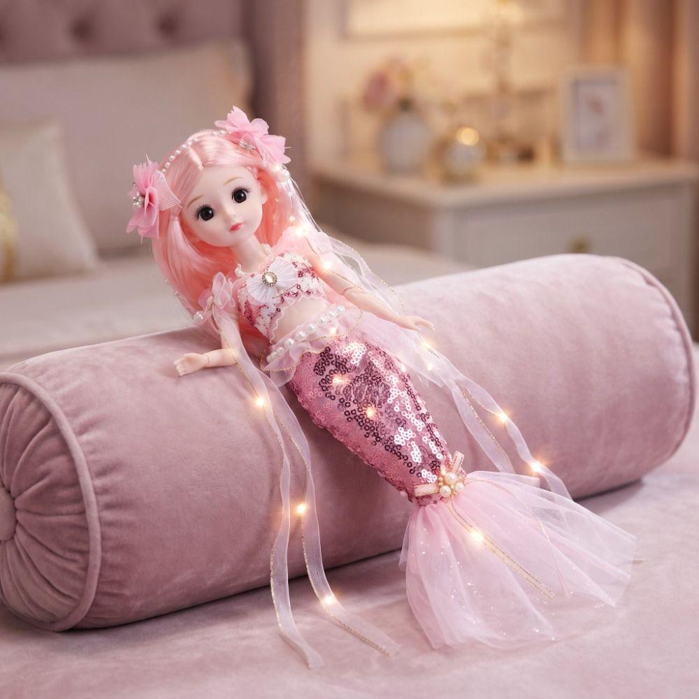 Play House Mermaid Princess Toy Sequined Movable Mermaid Mermaid Doll Birthday Gift