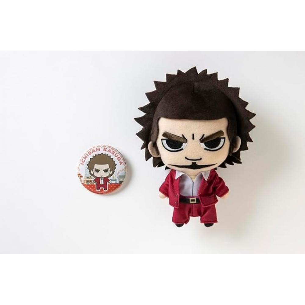 Unbranded Ryu Ga Gotoku Plush Toy   Can Badge Set  7 kasuGa Ichiban  7 kasuGa Ichiban