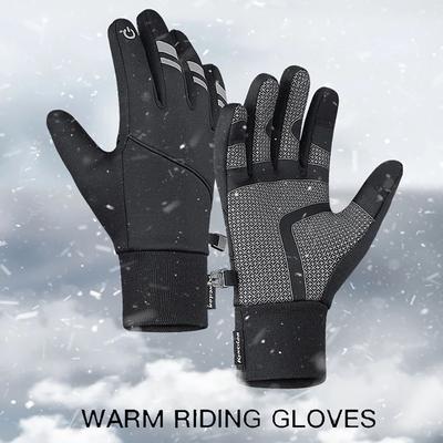 Winter Motorcycle Riding Cycling Gloves Warm Full Finger Thermal Gloves Touchscreen Waterproof Outdoor Skiing Gloves.