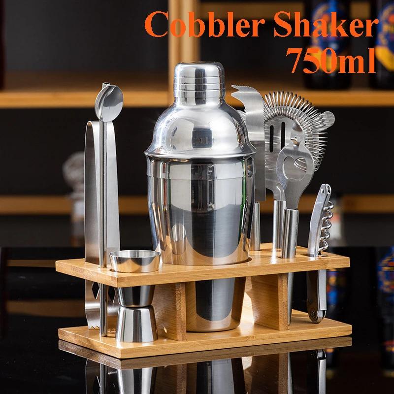 Nerezová sada na koktejly Míchačka Barman sada Cobbler Boston Shaker Barová sada Nástroje Jigger Míchačka Muddler Nalévátko Lžíce