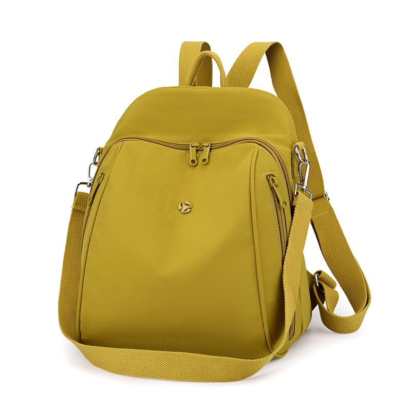 Einfarbiger Damenrucksack Große Kapazität Reiserucksack Leichte Nylontasche