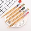 5 Pairs Natural Bamboo Chopsticks Reusable Traditional Handmade Chinese Classic Wooden Chopsticks Sushi Kitchen Tool Hot Pot