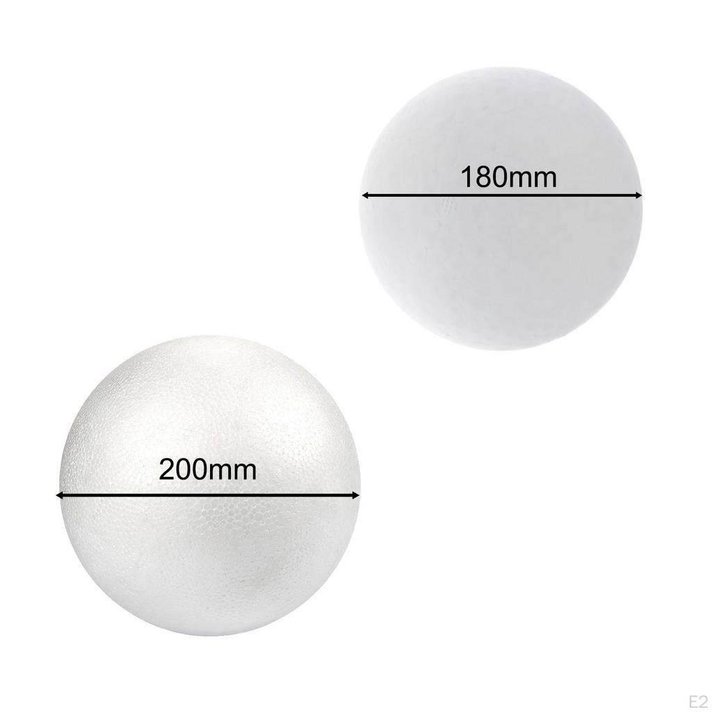 2 White Foam Balls, Art Projects, Ball Decoration, Kids Craft Balls for Flower Arrangements,